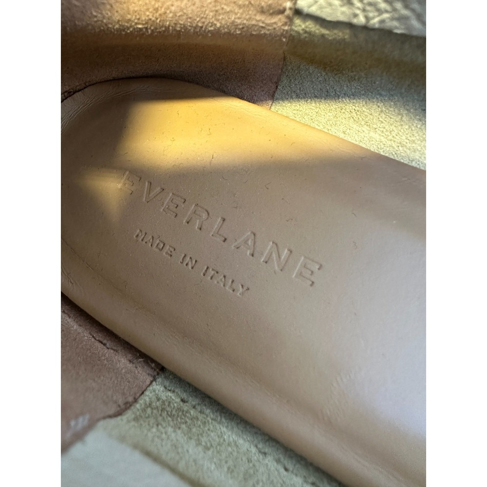Everlane The Day Glove Leather Ballet Flats Canvas Ivory Size 10 Made in Italy - Picture 9 of 11